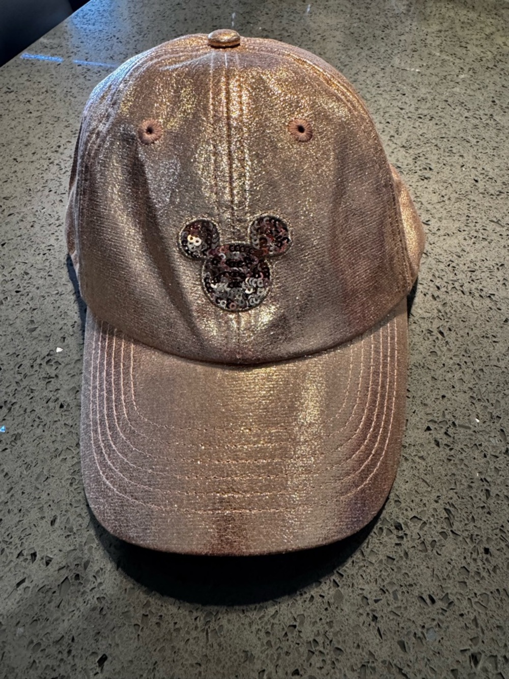 Disney Metallic Pink Rose Baseball Cap